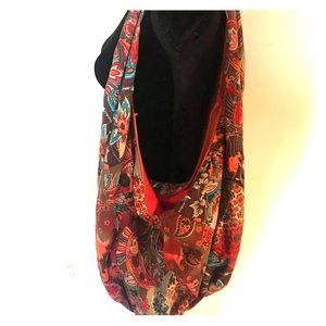 Bohemian style purse with a paisley print